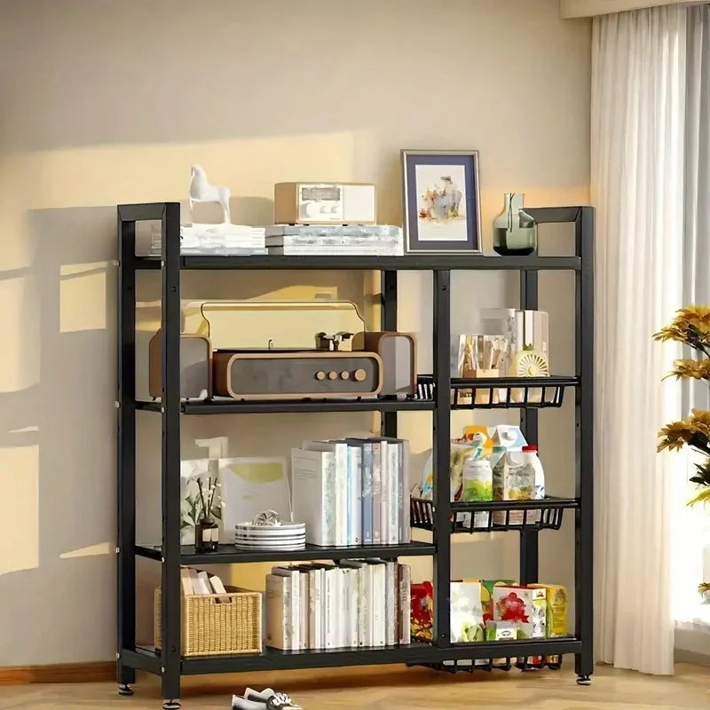 Removable Cabinet Storage Rack Four Tier Metal Kitchen Organizer