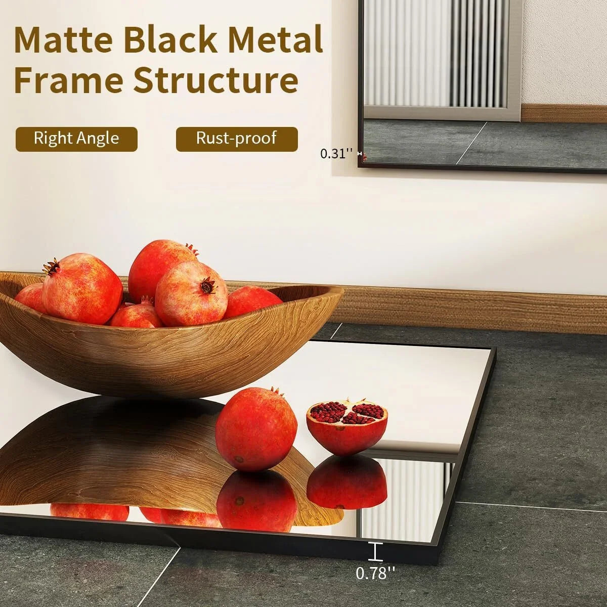 Full Length Mirror With Stand Wall Mount Wardrobe Tempered Glass