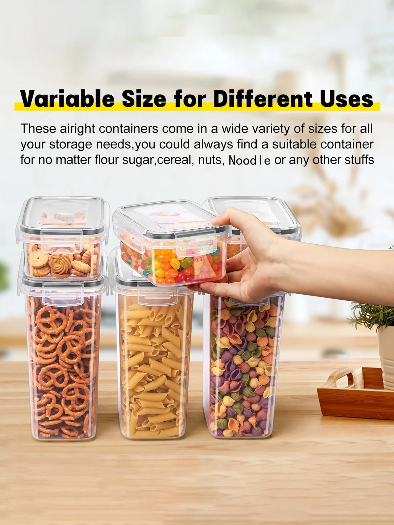 24-Piece Sealed Food Storage Containers With Lids For Pantry Organization