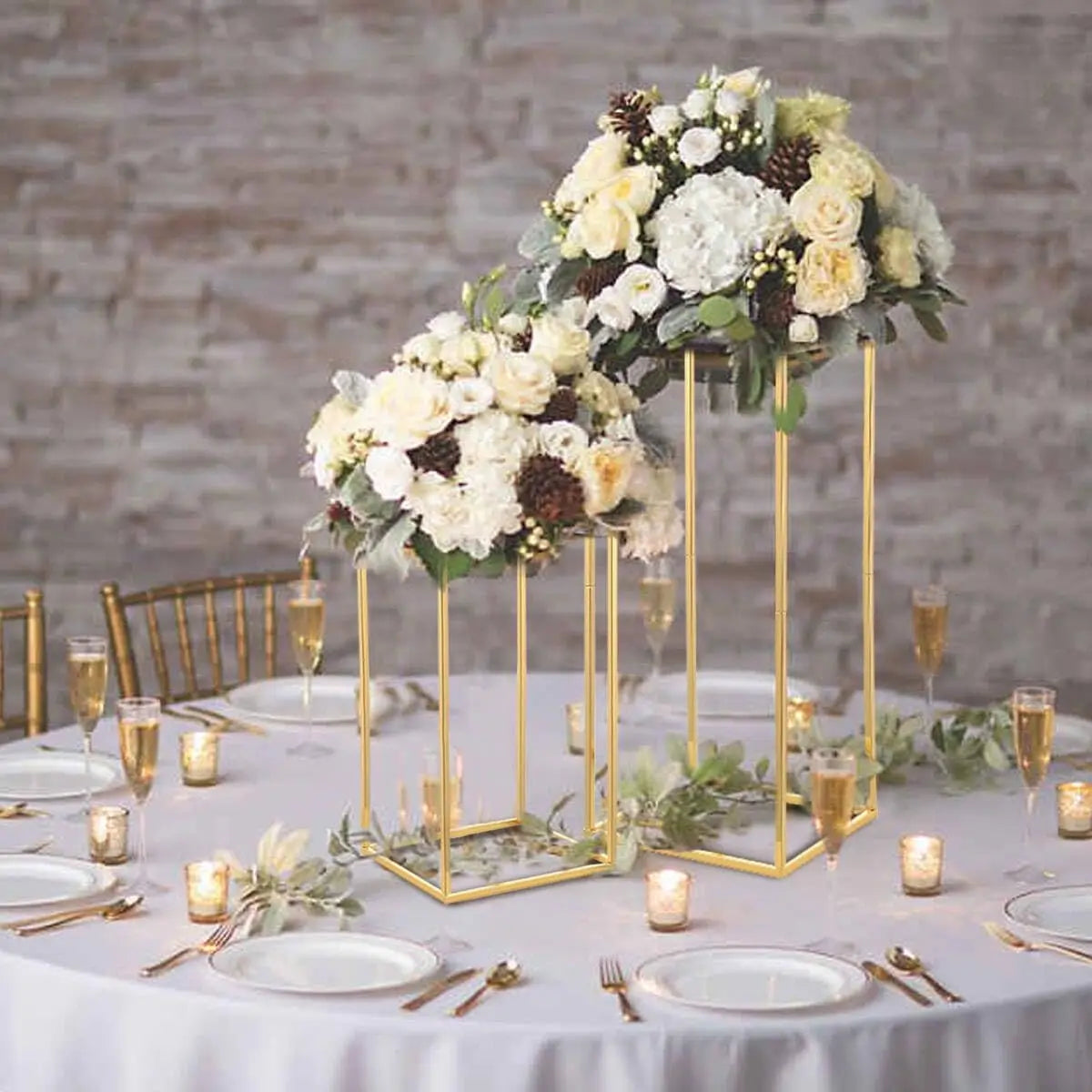 Metal Flower Vase Table Centerpiece For Weddings And Parties