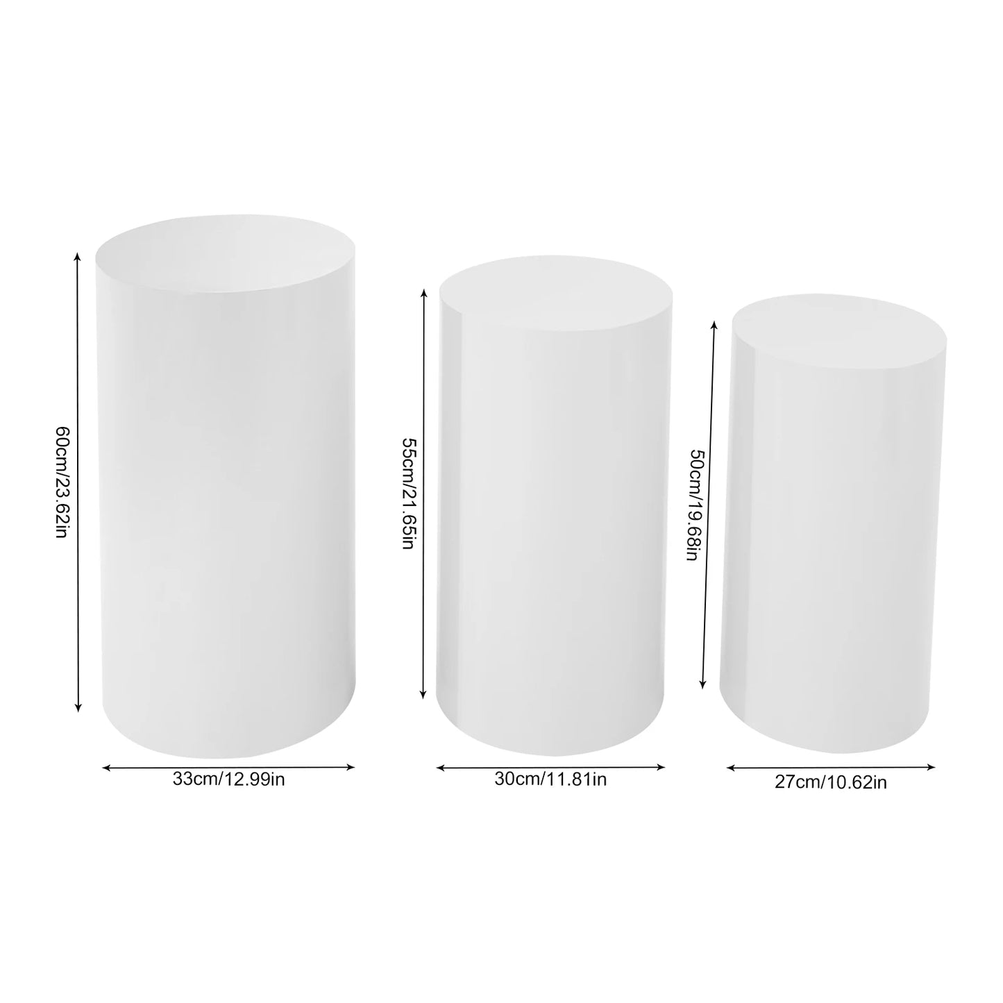 NONECN Freestanding Round Cylinder Pedestal Stand For Wedding Birthday Party