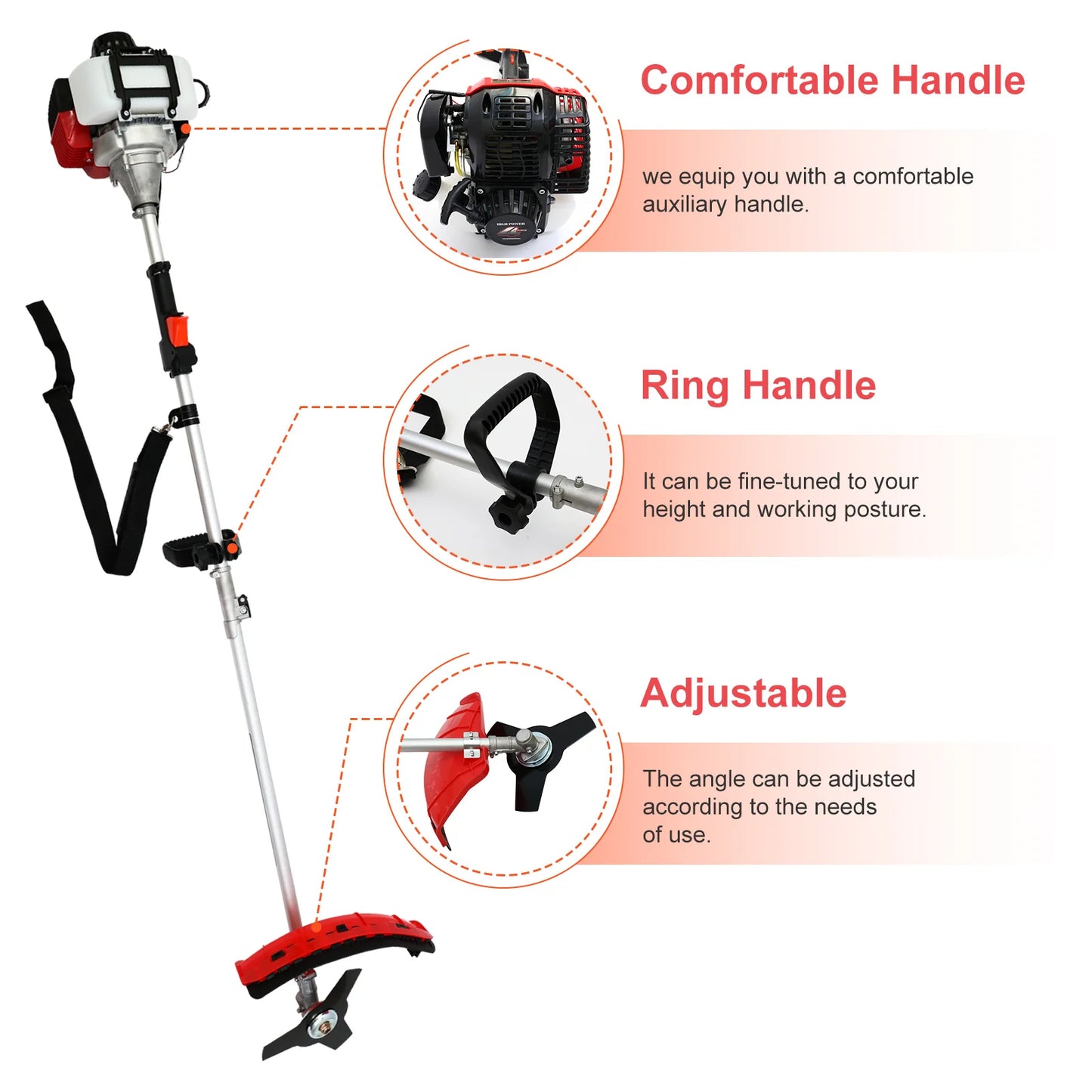 Gas 4 Stroke Weed Eater 31cc 15lb Straight Shaft Trimmer