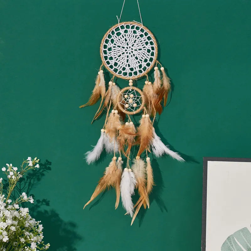 Dream Catcher Wall Decor Moon And Sun Bohemian Bedside Decoration