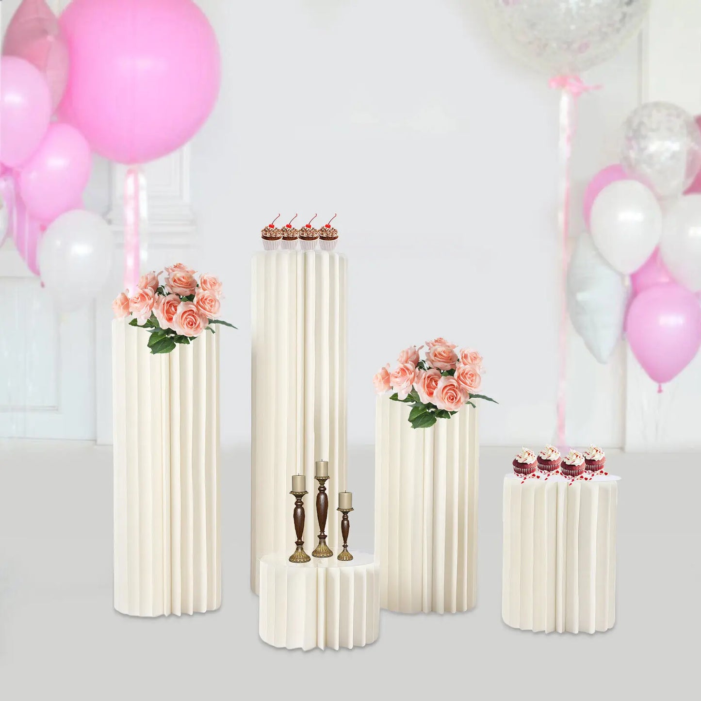 NONECN Cardboard Vases Wedding Centerpiece Set 5 Piece