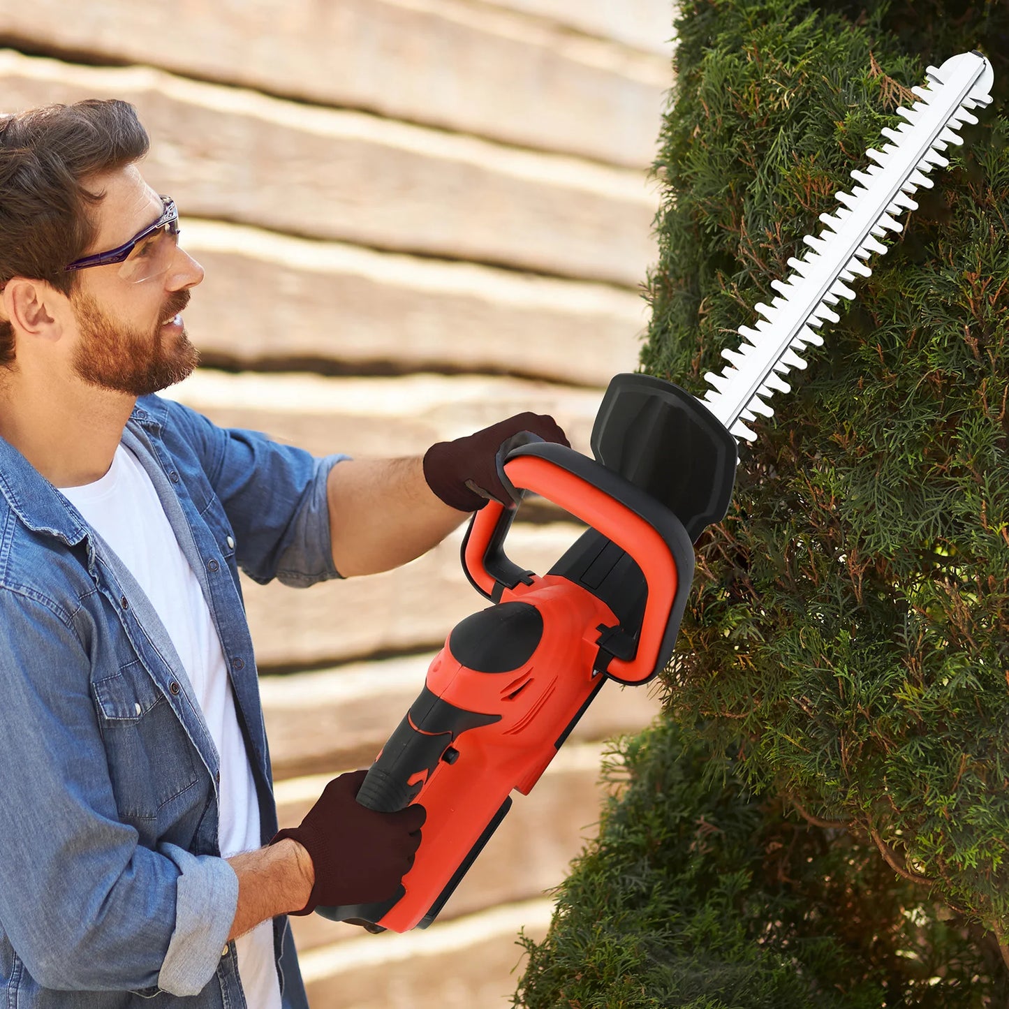 Cordless Hedge Trimmer With 3.0Ah Battery Charger
