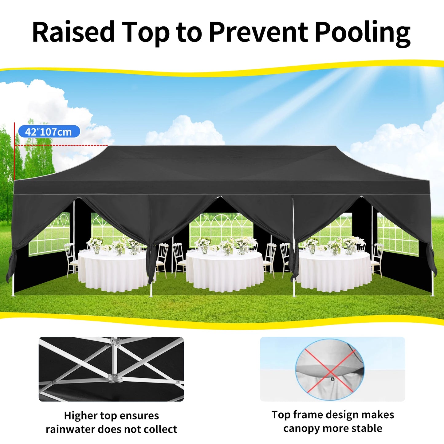 Cobizicn Pop Up Canopy Gazebo Heavy Duty Event Tent