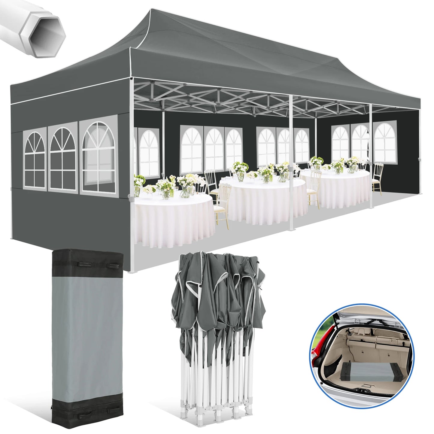Cobizicn Pop Up Canopy Gazebo Heavy Duty Event Tent
