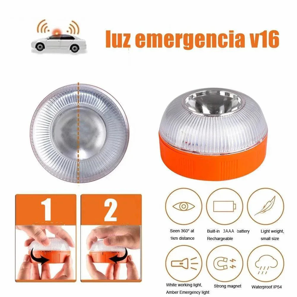 HOMEFISH Magnetic Emergency Beacon Light For Cars With Strobe