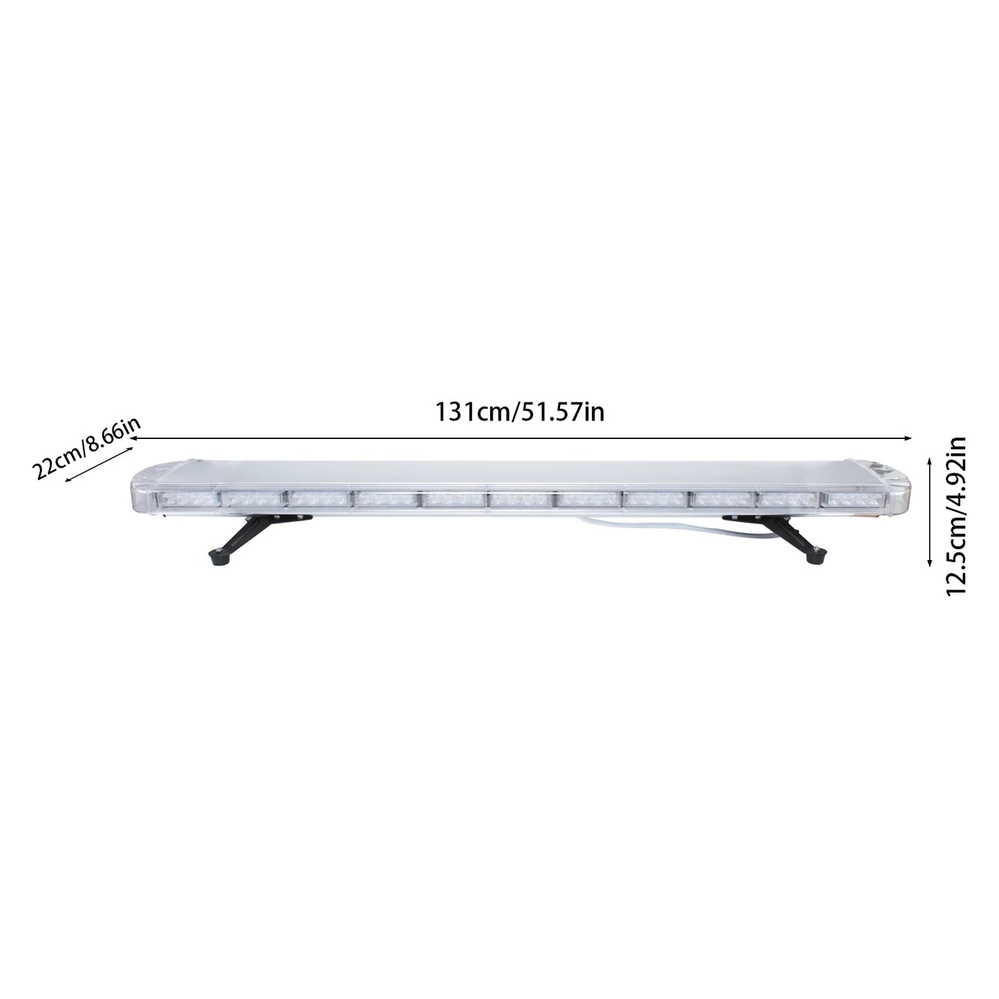 96LED 360 Degree Safety Strobe Light Bar With Remote Control And 16 Flash Modes