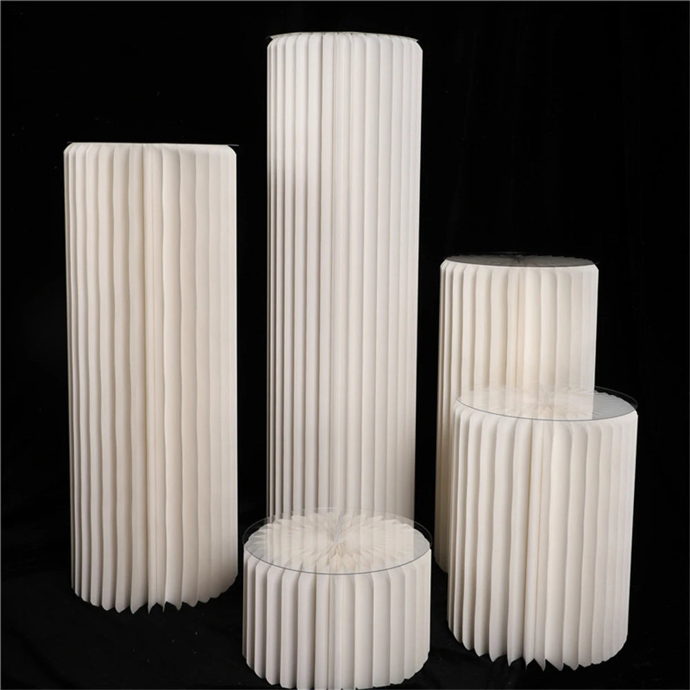 Nonecn Cylindrical Paper Folding Wedding Flower Ornament Origami Decor