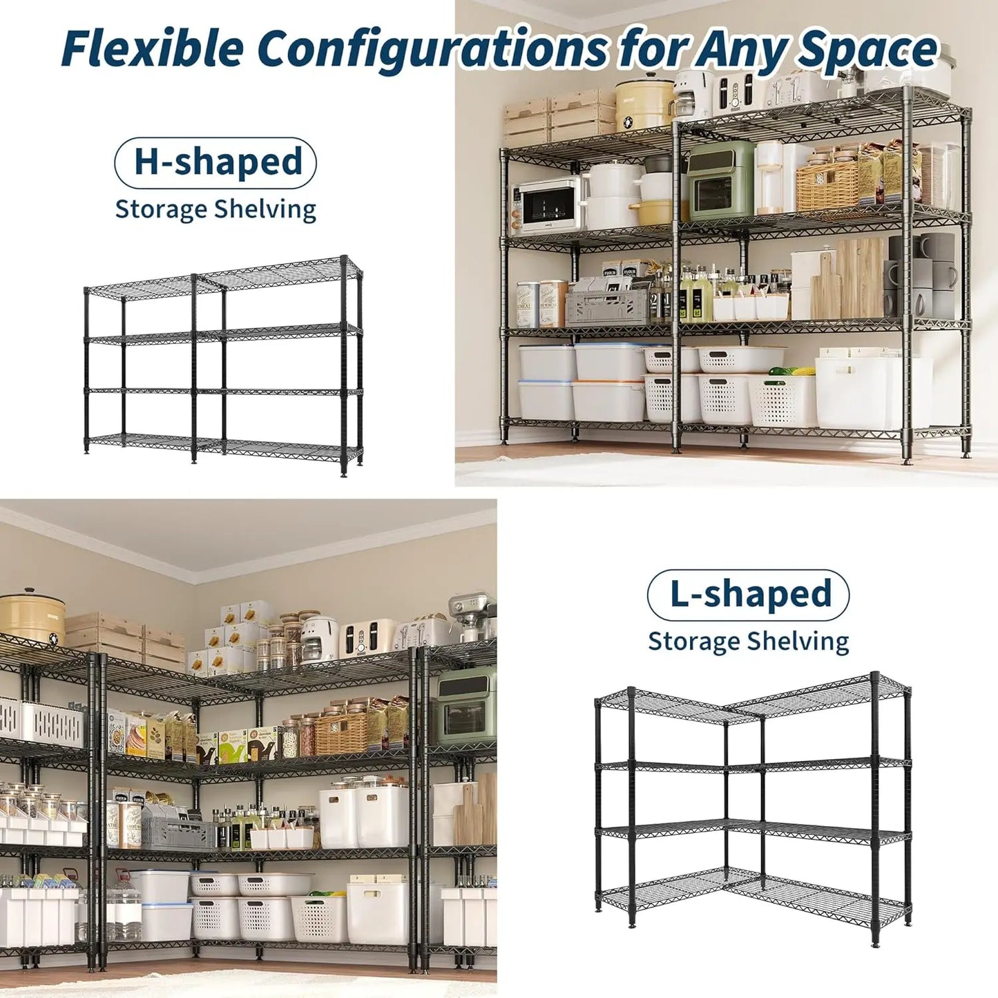 TWISTER.CK Heavy Duty 5-Tier Metal Shelving Unit Storage