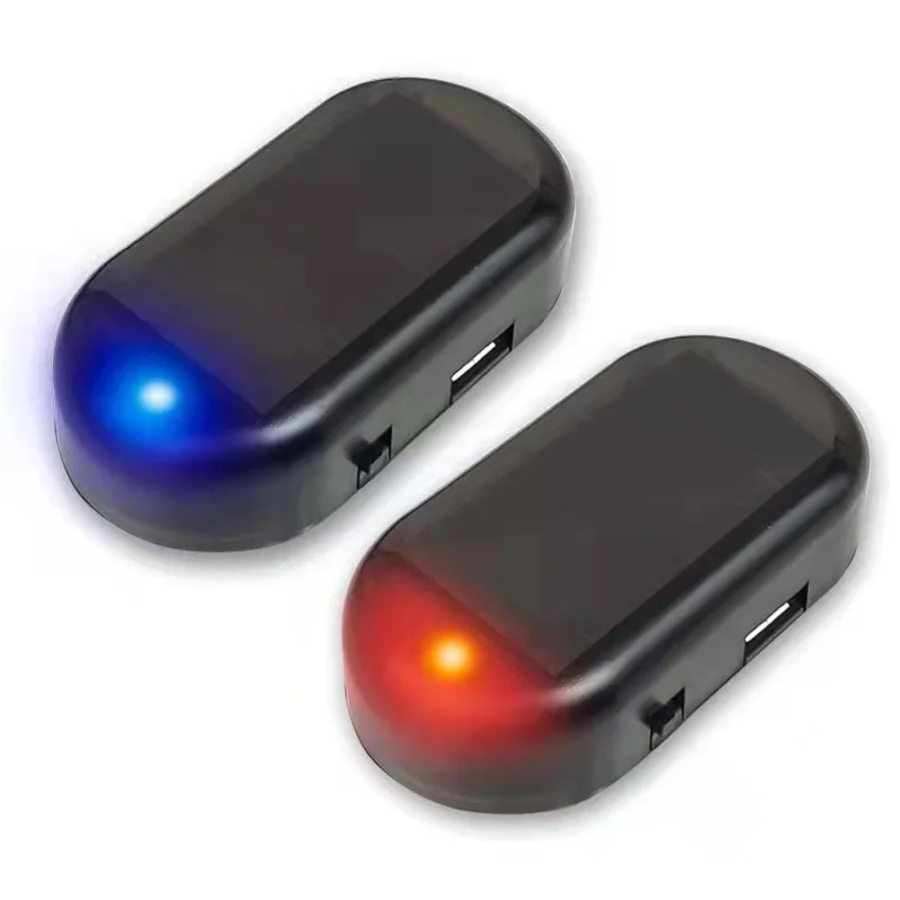 Solar Powered Car Security Light Simulated Dummy Alarm LED Warning