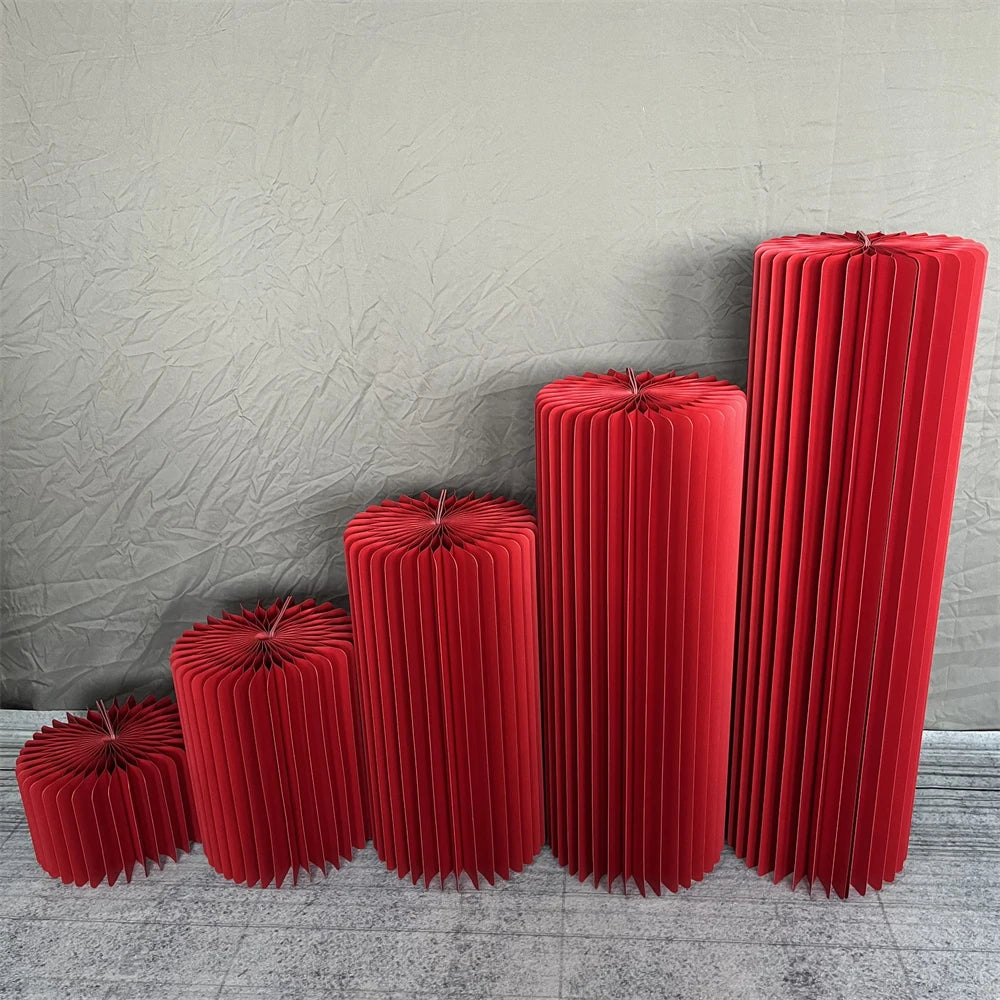 Nonecn Cylindrical Paper Folding Wedding Flower Ornament Origami Decor