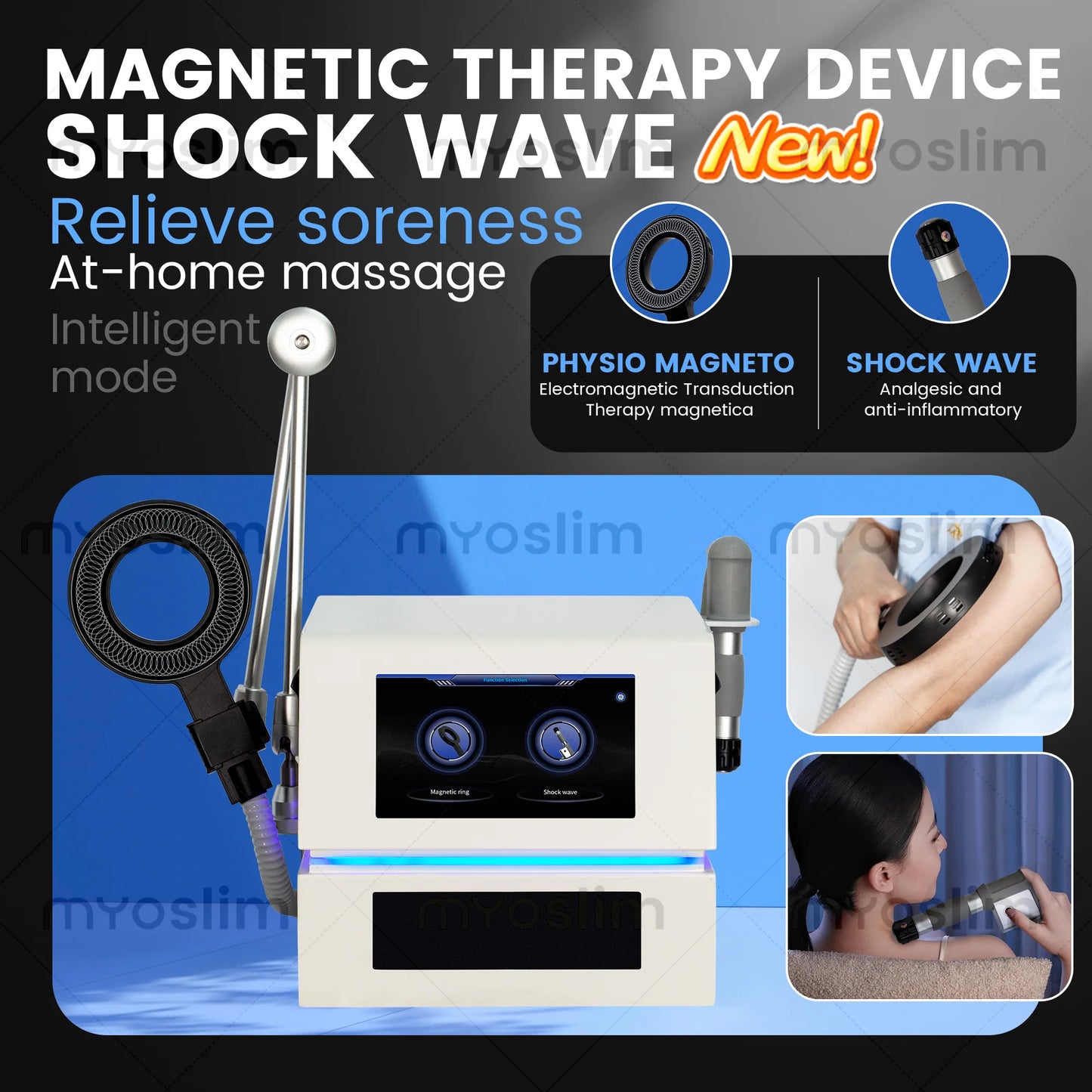 EMSZERO Portable Physio Magnetic Therapy Massage Device For Pain Relief