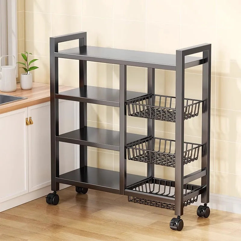 Removable Cabinet Storage Rack Four Tier Metal Kitchen Organizer