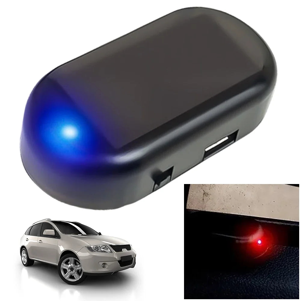 Solar Powered Car Security Light Simulated Dummy Alarm LED Warning