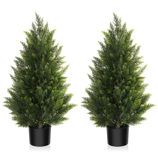 Artificial Cedar Tree Indoor Outdoor Faux Silk Plant Decor