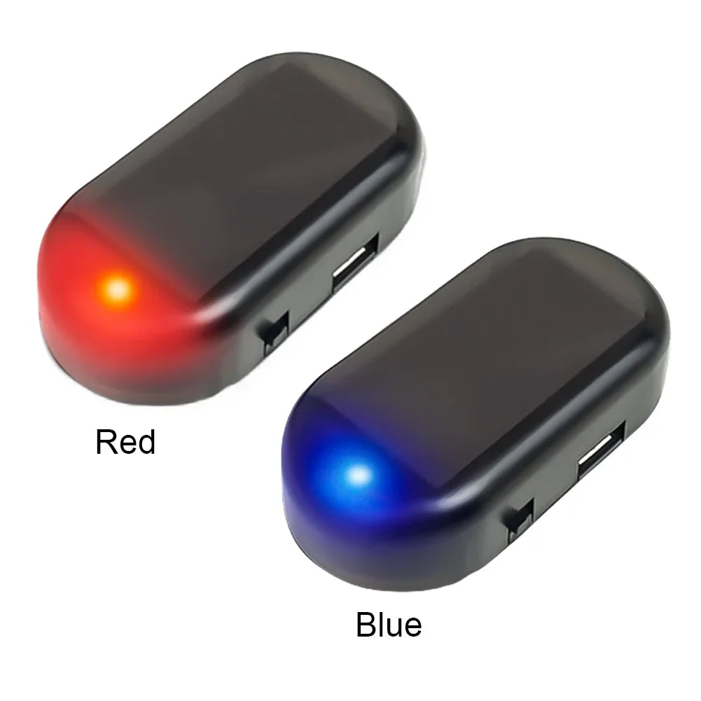 Solar Powered Car Security Light Simulated Dummy Alarm LED Warning
