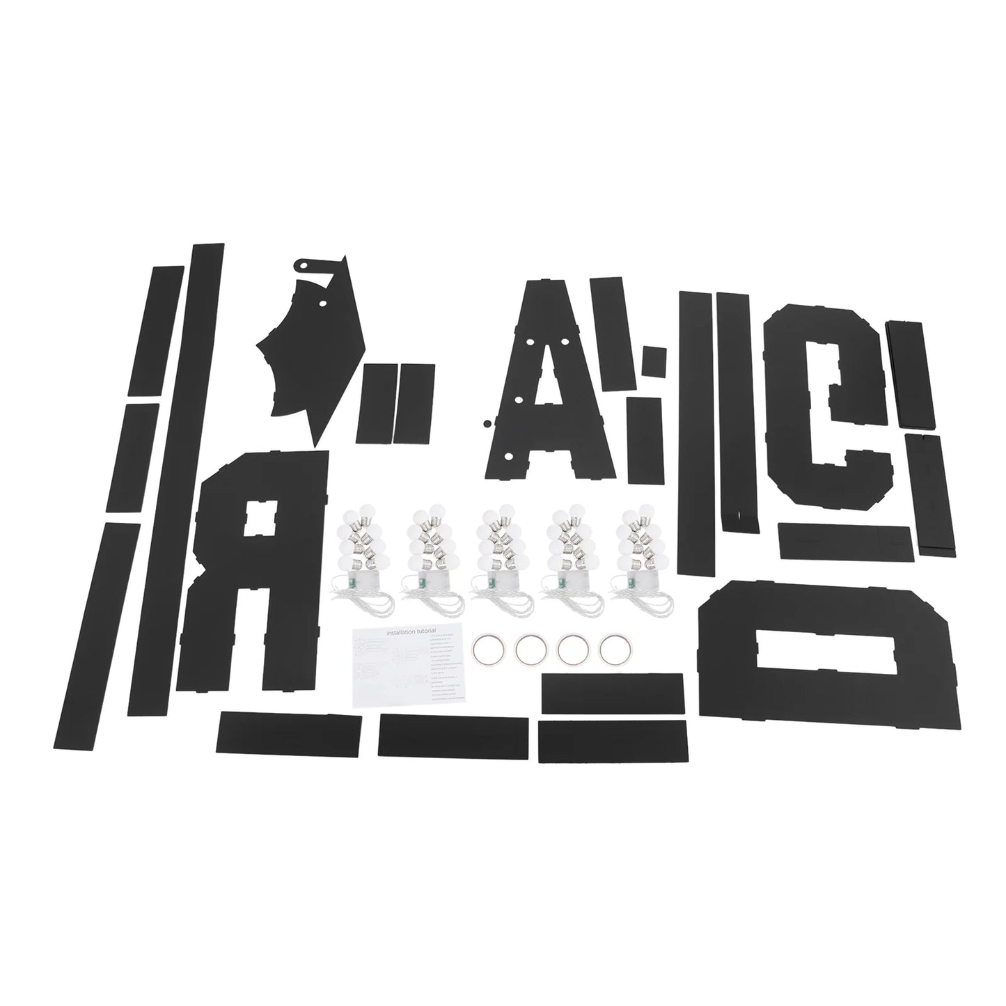 Bymaocar Graduation LED Letter Lights 40 LEDs Freestanding Wall Mount