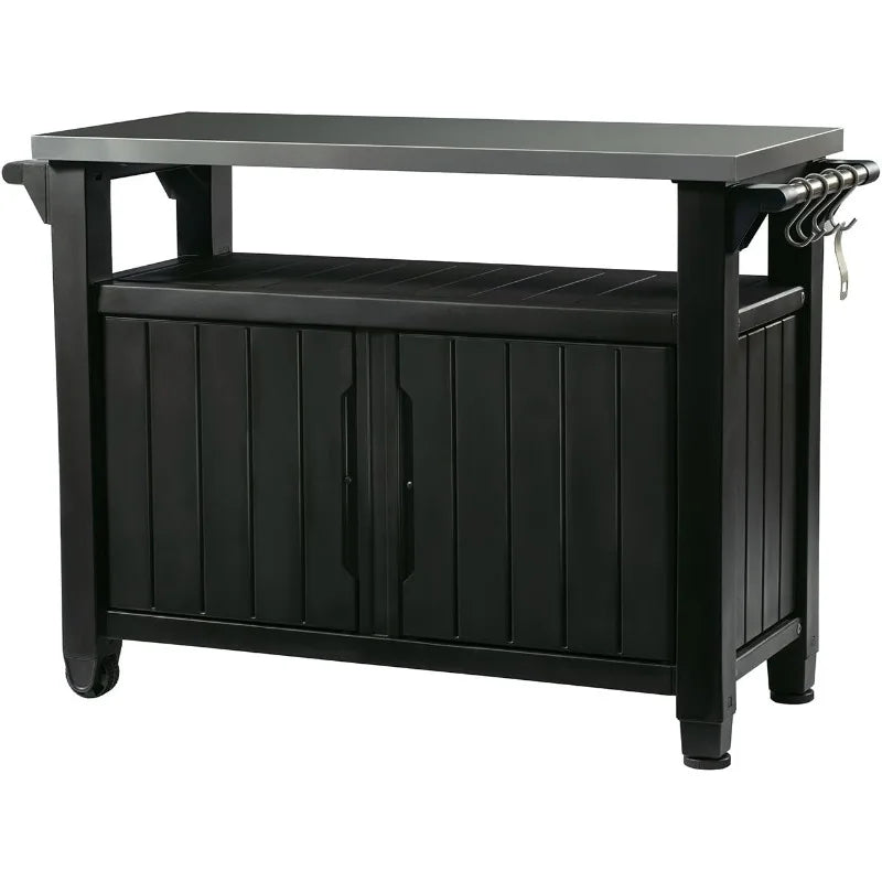 XMSJ Outdoor Rolling Table Cart For Food Prep And Storage