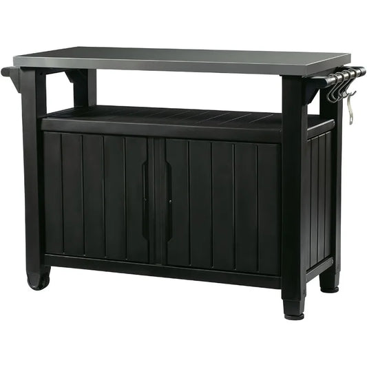 XMSJ Outdoor Rolling Table Cart For Food Prep And Storage