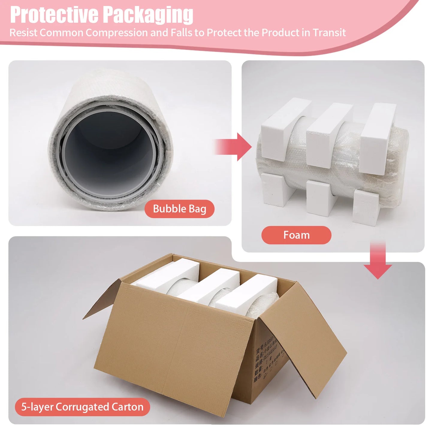 Three-Piece Cylindrical Dessert Stand Multi-Tier Cake Tower Wedding Display