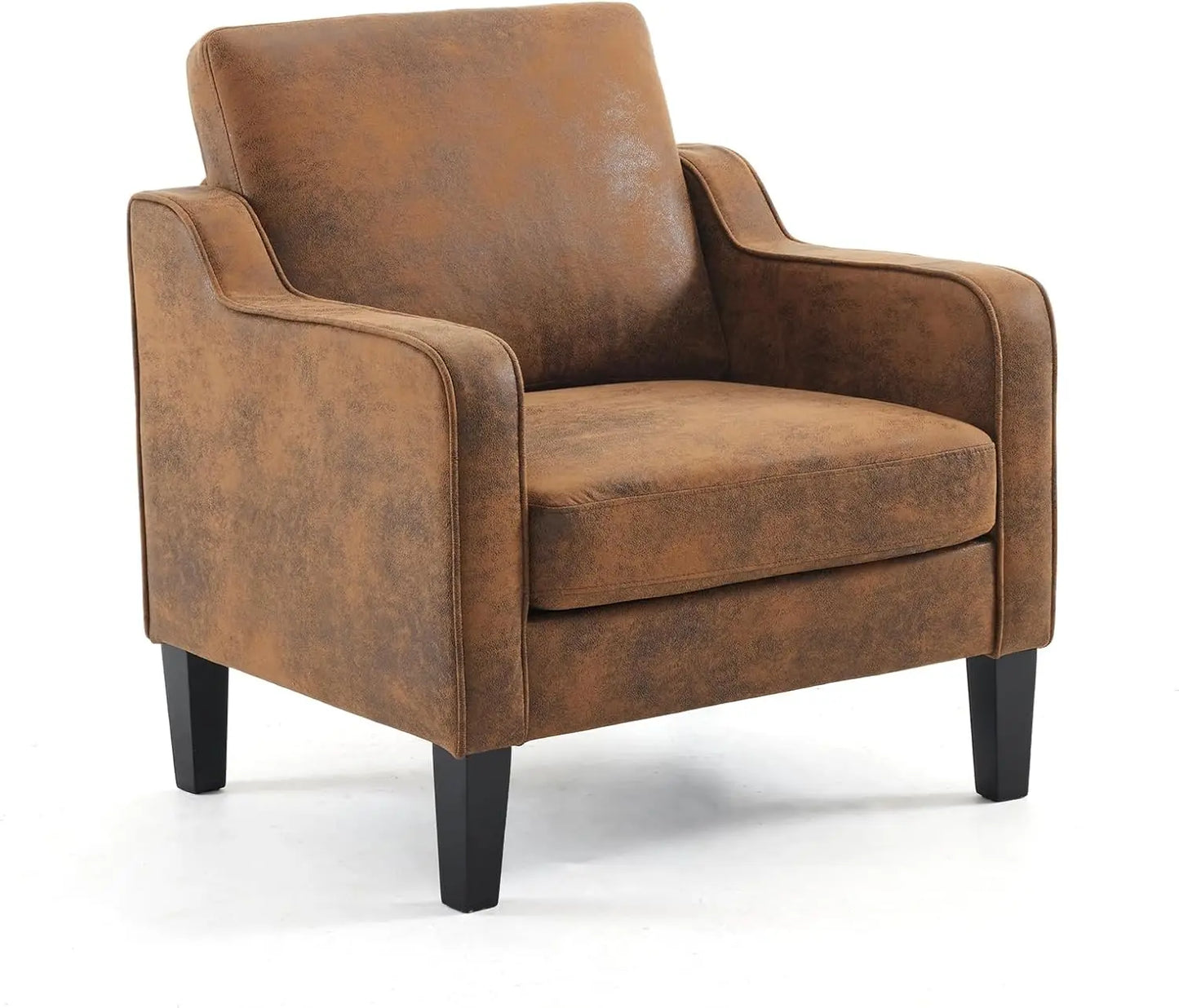 Mid Century Modern Accent Chair Fabric Upholstered Armchair For Living Room