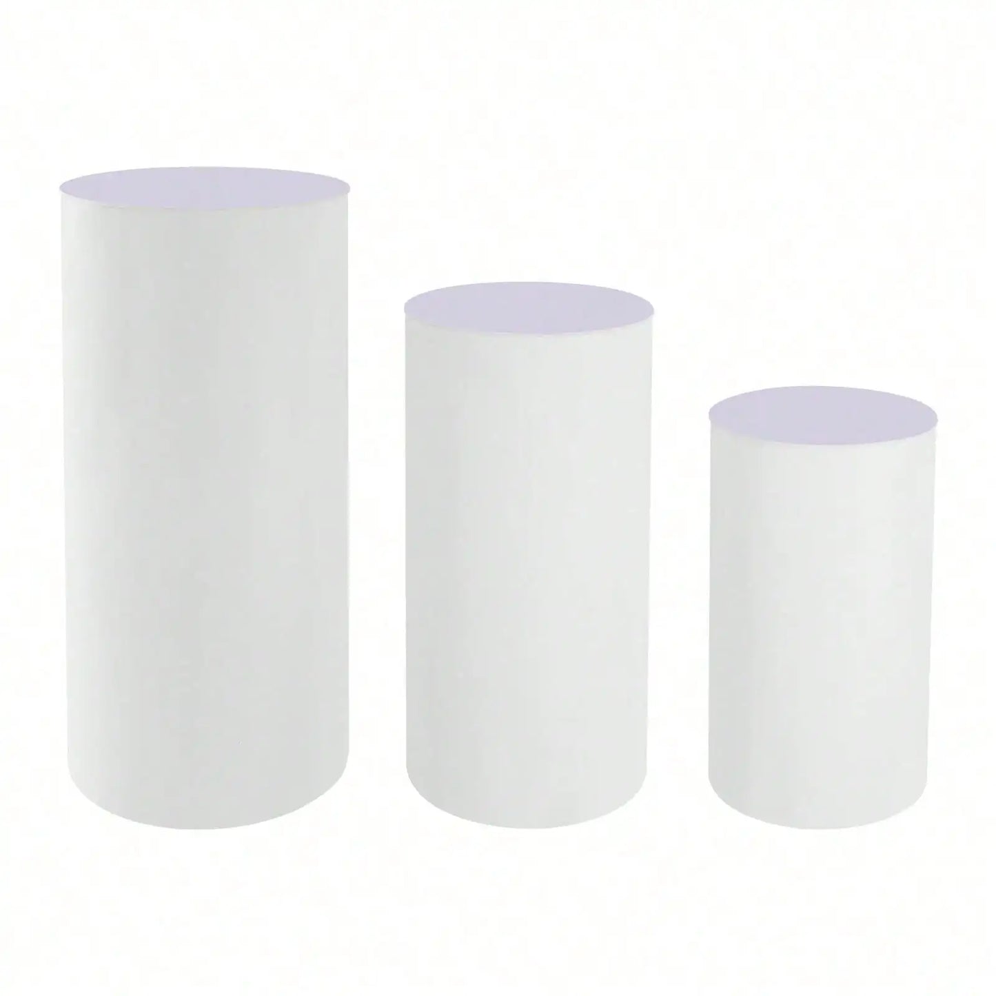 3Pcs Cylinder Pedestal Stands For Wedding Decor Displays
