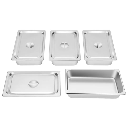 Stainless Steel Table Pans With Lids 4 Pack For Buffet Serving