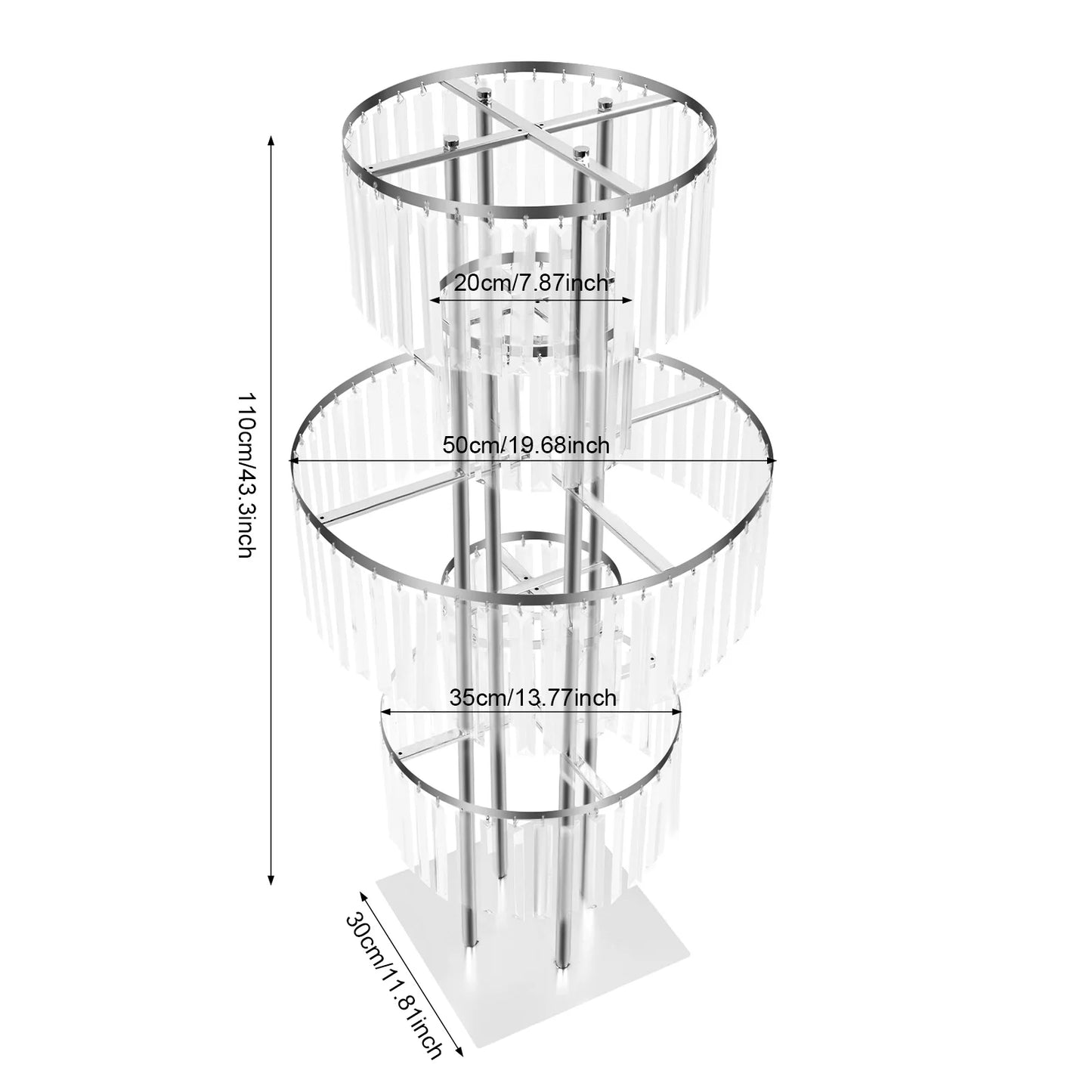 Acrylic Crystal Flower Stand For Wedding Centerpieces
