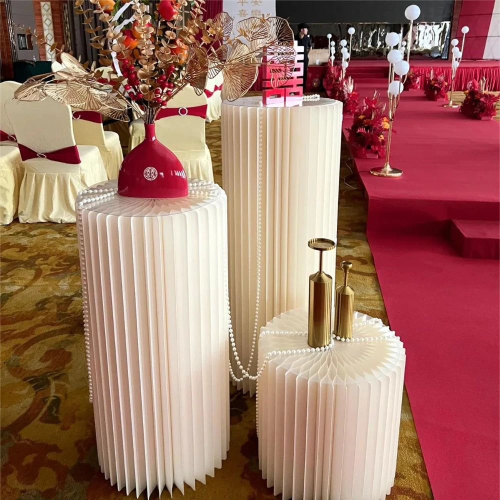 Nonecn Cylindrical Paper Folding Wedding Flower Ornament Origami Decor