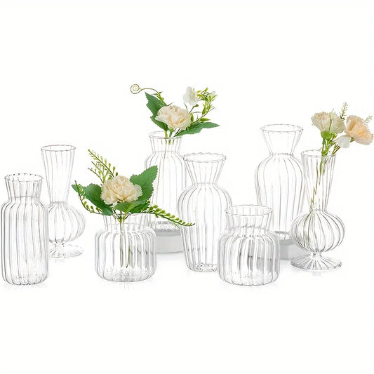Modern Transparent Glass Vase Set For Wedding And Home Decor