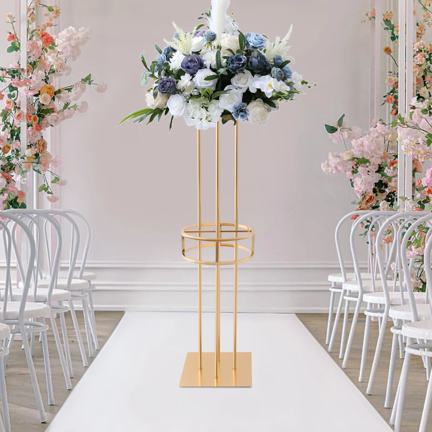 Metal Wedding Flower Stand Crystal Flower Rack Centerpiece 2/4/5 Tier Floral Holder for Party Event Decoration