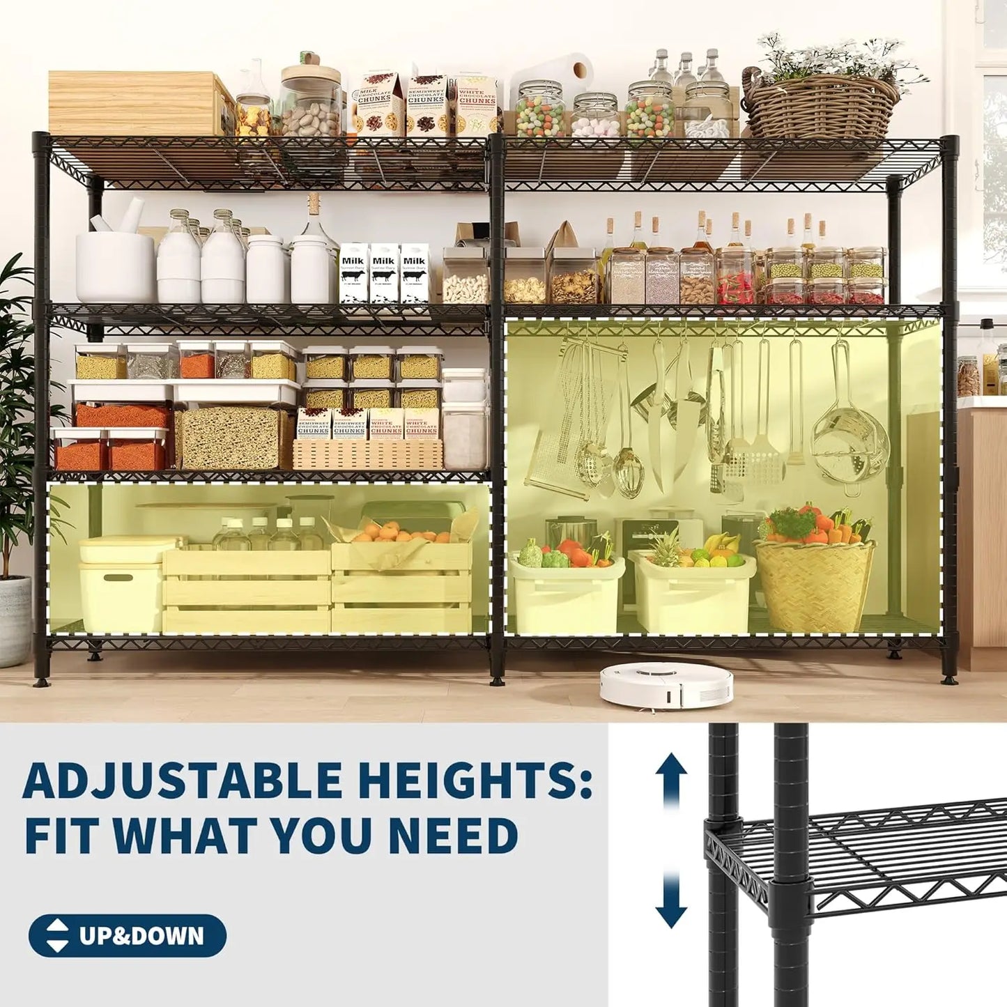 TWISTER.CK Heavy Duty 5-Tier Metal Shelving Unit Storage