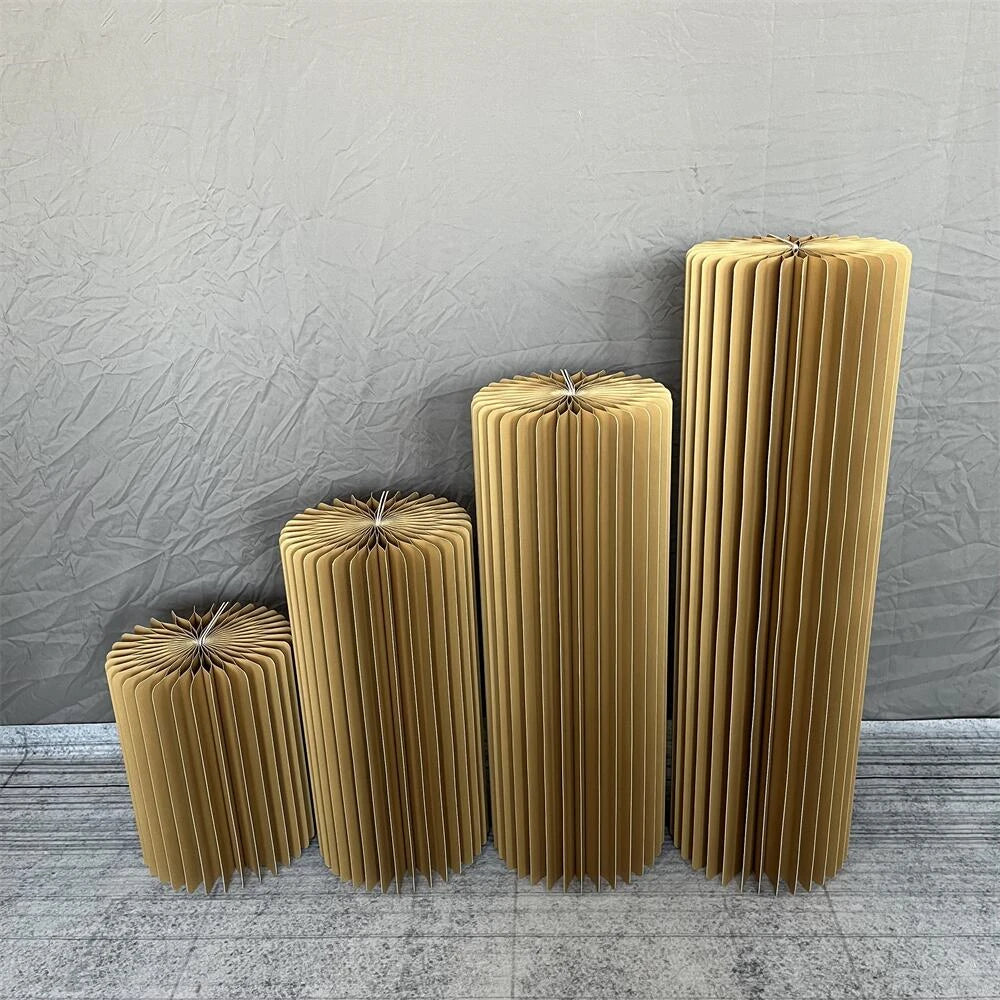 Nonecn Cylindrical Paper Folding Wedding Flower Ornament Origami Decor