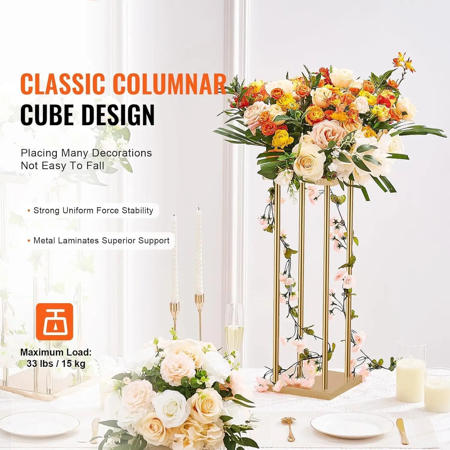 Wedding Centerpiece Flower Stand Set 12 Pieces For Table Decor