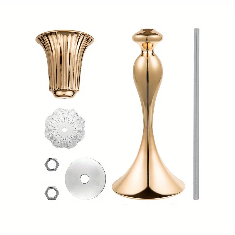 Crystal Flower Stands Set Metal Centerpieces For Table Decor