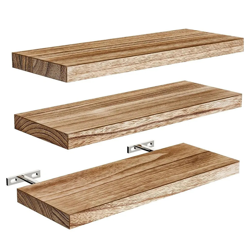 Wooden Wall Mounted Shelf For Living Room Modern Minimalist Design