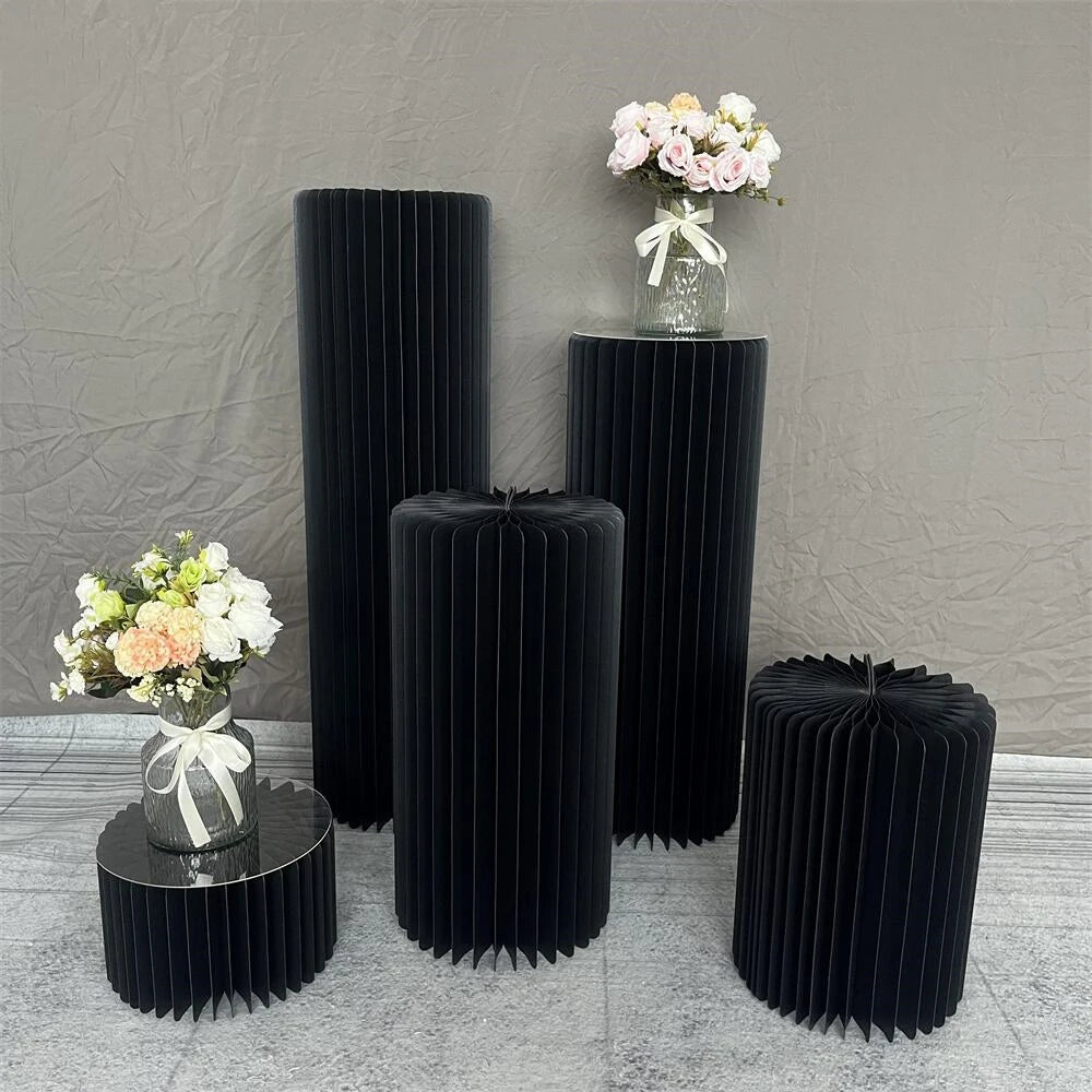 Nonecn Cylindrical Paper Folding Wedding Flower Ornament Origami Decor