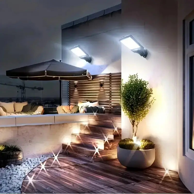 Solar Street Lights 108 COB LED Outdoor With Remote Motion Sensor 3 Modes IP65