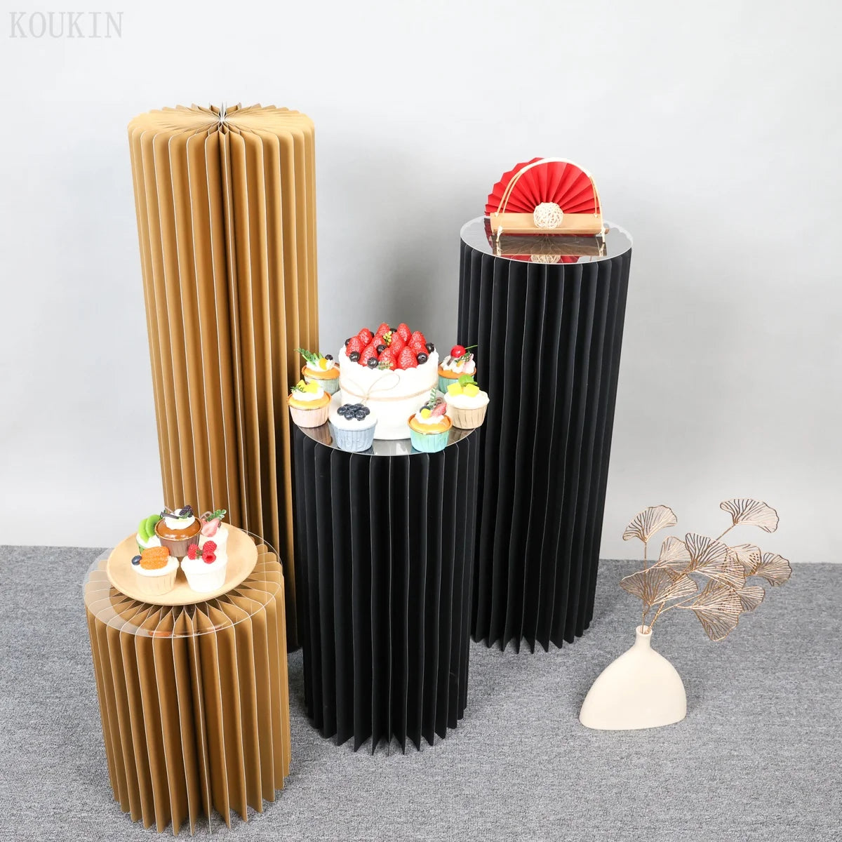 NONECN Party Round Pedestal Stands for Dessert Displays
