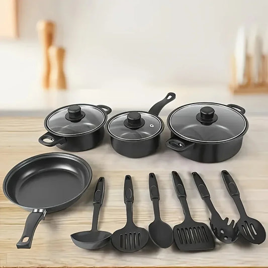AEHOME Nonstick Cookware Set Induction Compatible With Utensils