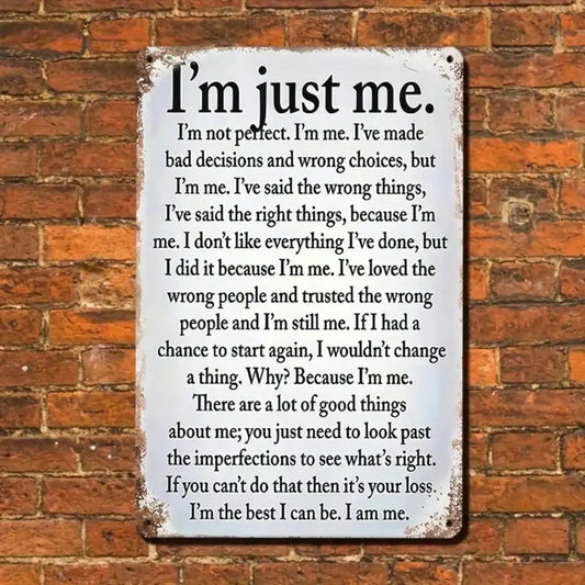 Tin Aluminium Inspirational Decorative Sign Vintage Style Wall Art