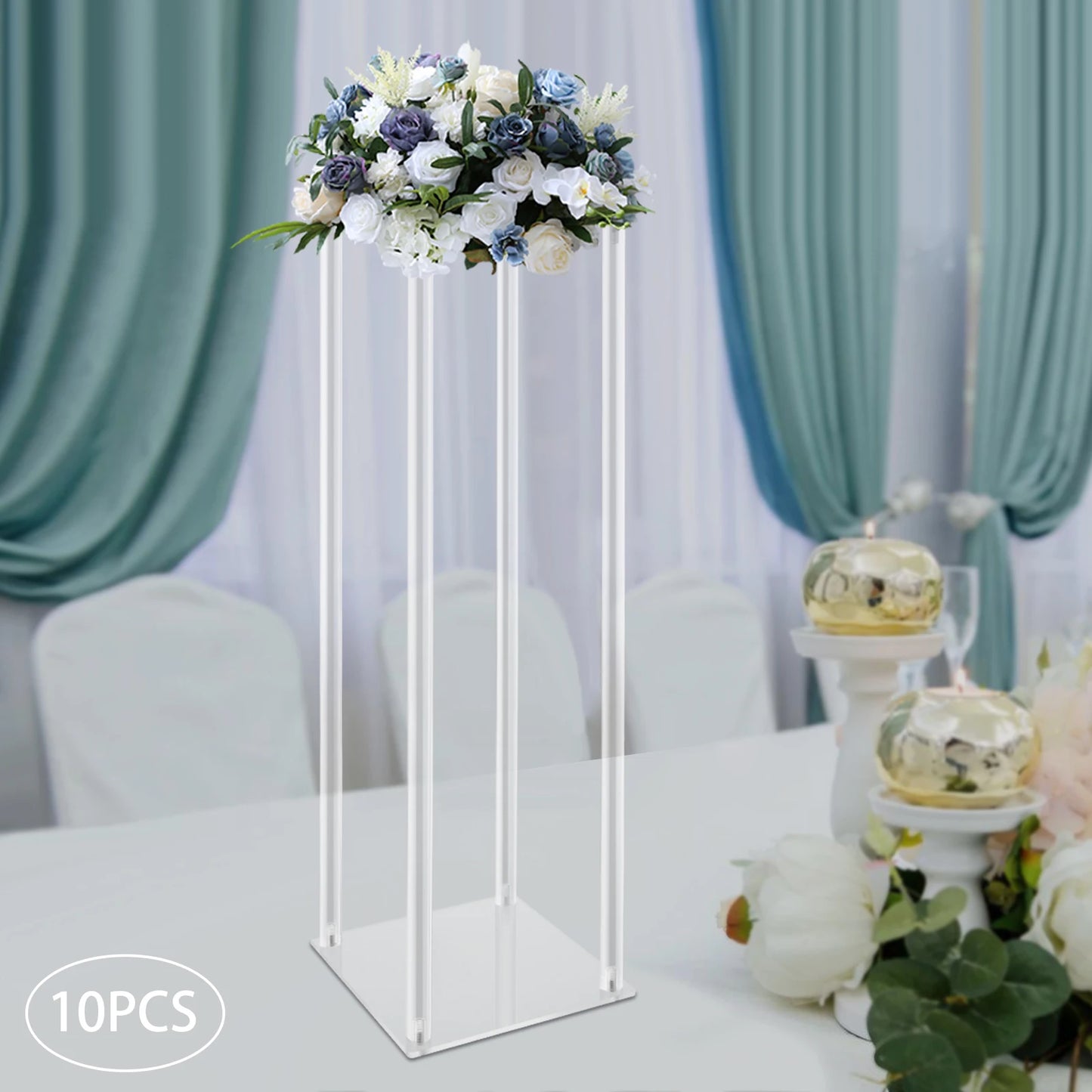 Acrylic Vases Wedding Centerpieces Flower Stands Set