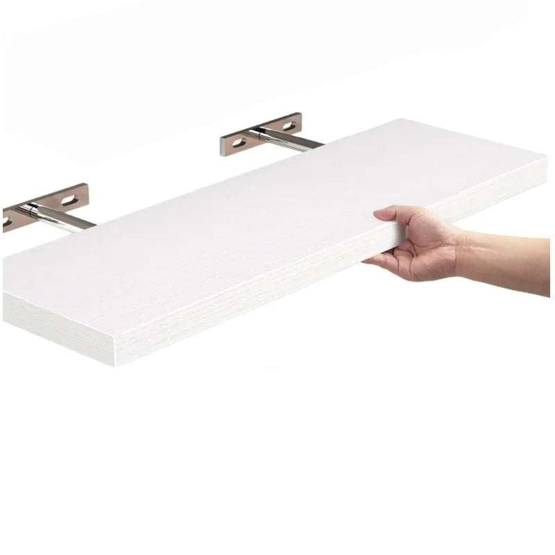 Wooden Wall Mounted Shelf For Living Room Modern Minimalist Design