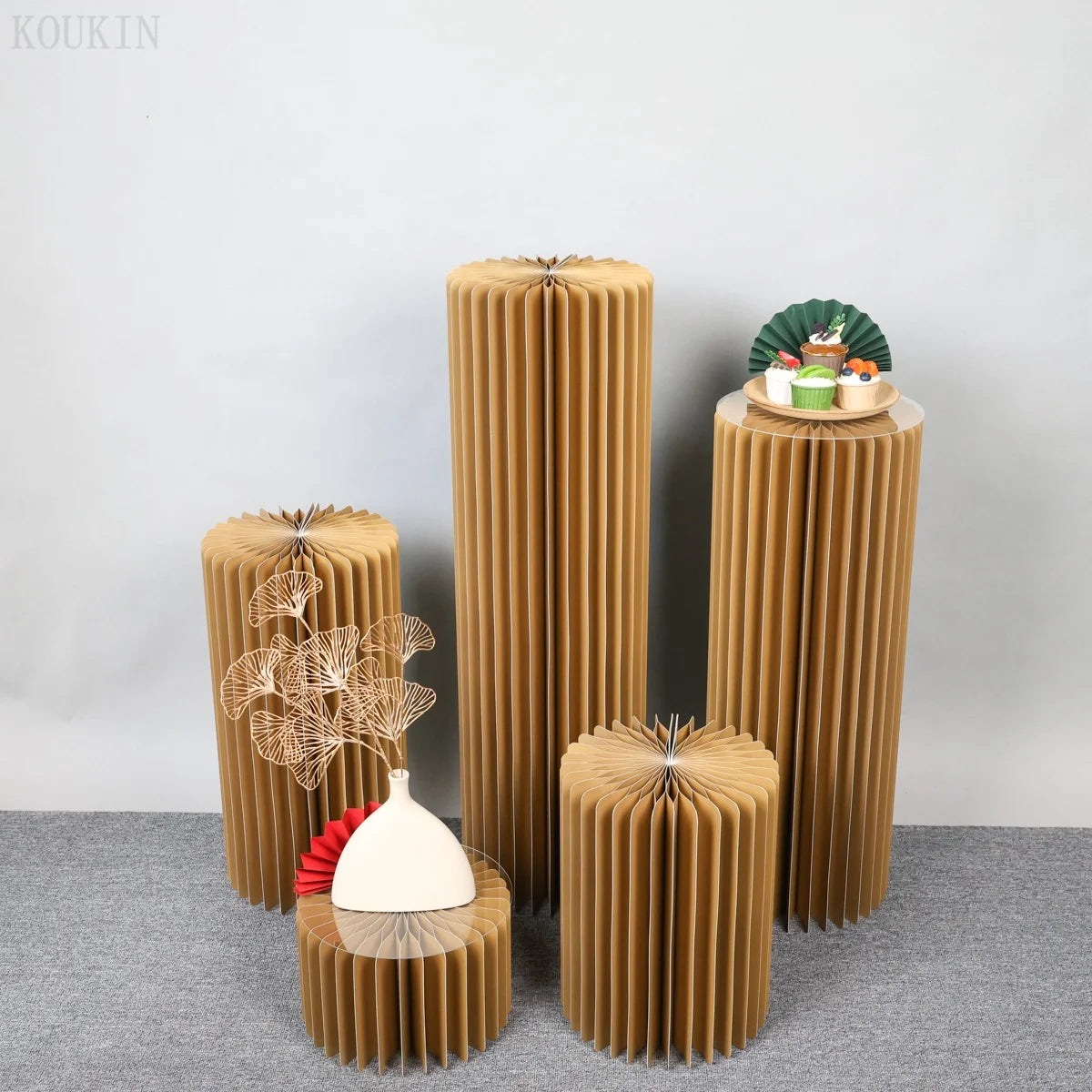NONECN Party Round Pedestal Stands for Dessert Displays