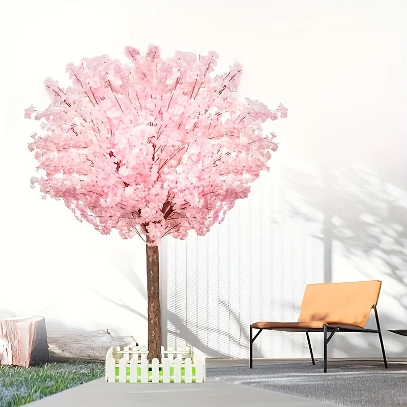 NONECN Artificial Cherry Trees Indoor Decor Handmade Blossom