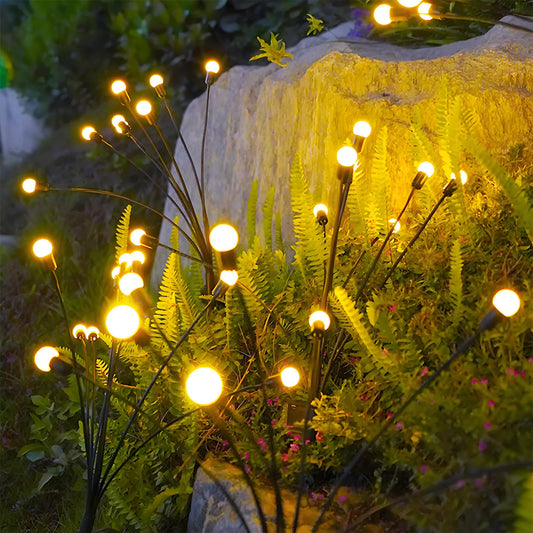 Solar Firefly LED Garden Lights Outdoor Waterproof Pathway Decor