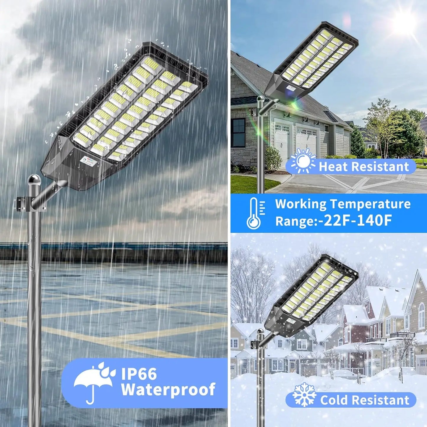 Solar Street Light 9000W Dusk To Dawn LED Security Floodlight