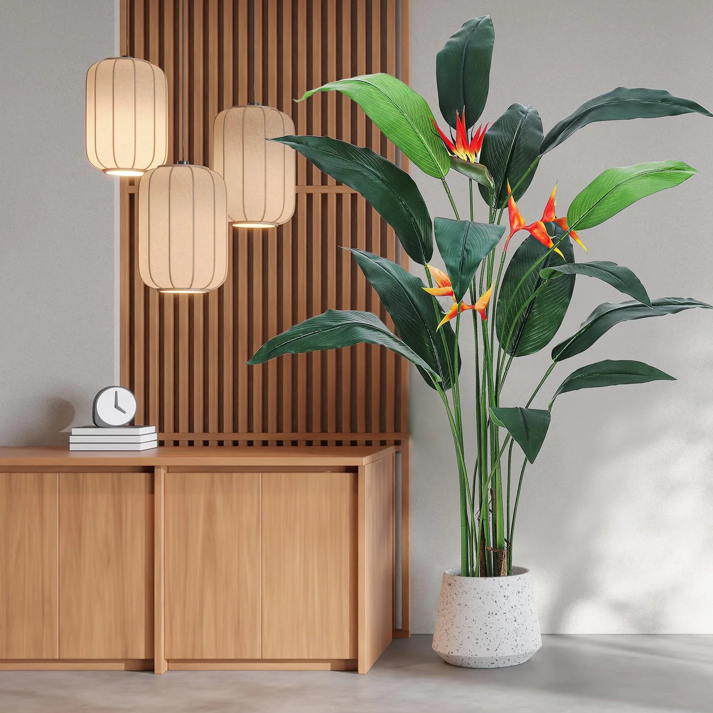 HiMISSCN 2Pcs Artificial Bird Of Paradise Plants For Home Decor